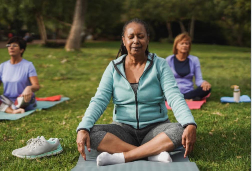 Senior fitness class